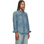 Polo Ralph Lauren Blue Slub Denim Western Shirt