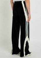 Amiri Colour-blocked Velour Track Pants Black
