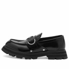 Alexander McQueen Men's Buckle Loafer in Black/Silver