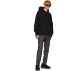 Acne Studios Black Distressed Logo Hoodie