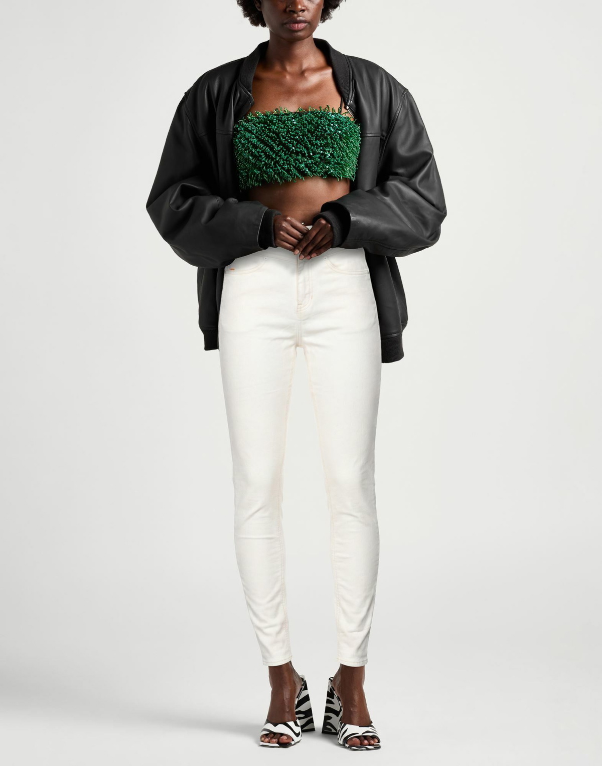 Boss Womens Pants Ivory