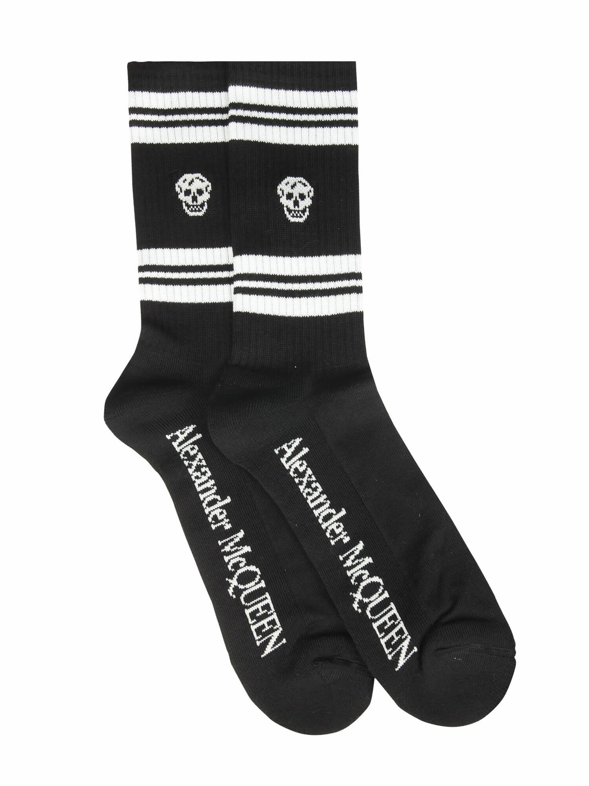 タイツ・ソックス Alexander Mcqueen Short Skull Sock 🆕️ Auth ALEXANDER MCQUEEN Gray SKULL Logo 100% COTTON