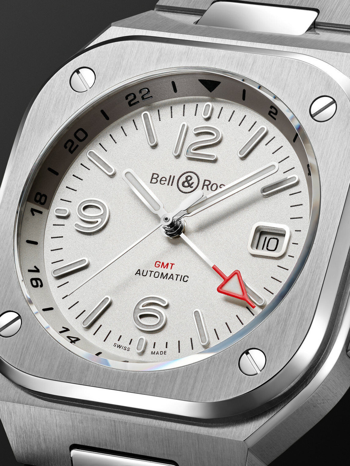 Bell & Ross - BR 05 GMT Automatic 41mm Stainless Steel Watch, Ref. No. BR05G-SI-ST/SST