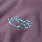 Awake NY Contrast Stitch Logo Hoody in Aubergine