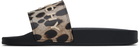 Givenchy Black & Beige Rubber Pool Slides