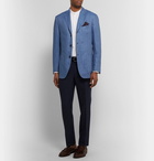 Rubinacci - Blue Slim-Fit Unstructured Herringbone Linen Blazer - Men - Blue