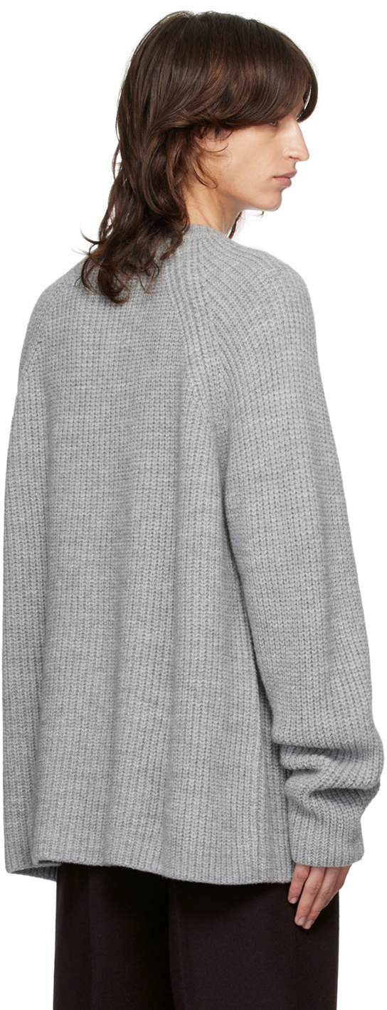 The Frankie Shop Gray Carter Crewneck Sweater