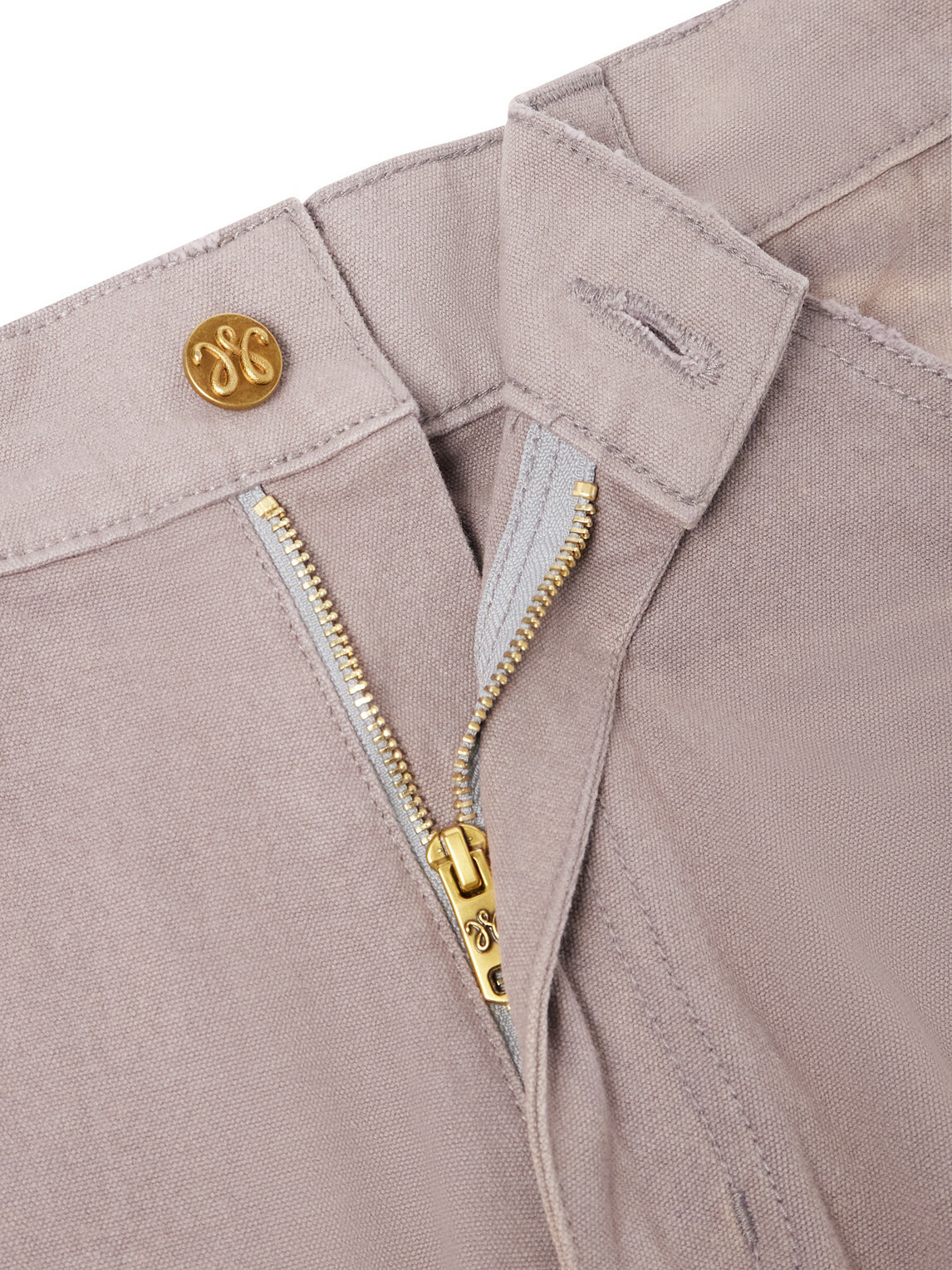 Willy Chavarria - Stocknot Double Knee Cotton Shorts - Gray