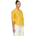 Sara Lanzi Yellow Three-Quarter Sleeve Shirt