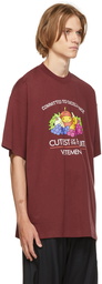 VETEMENTS Burgundy 'Cutest Of The Fruits' T-Shirt