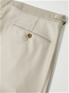 Zanella - Nico Tapered Pleated Virgin Wool and Cashmere-Blend Twill Trousers - Neutrals