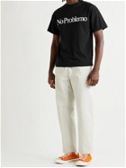ARIES - Printed Cotton-Jersey T-Shirt - Black
