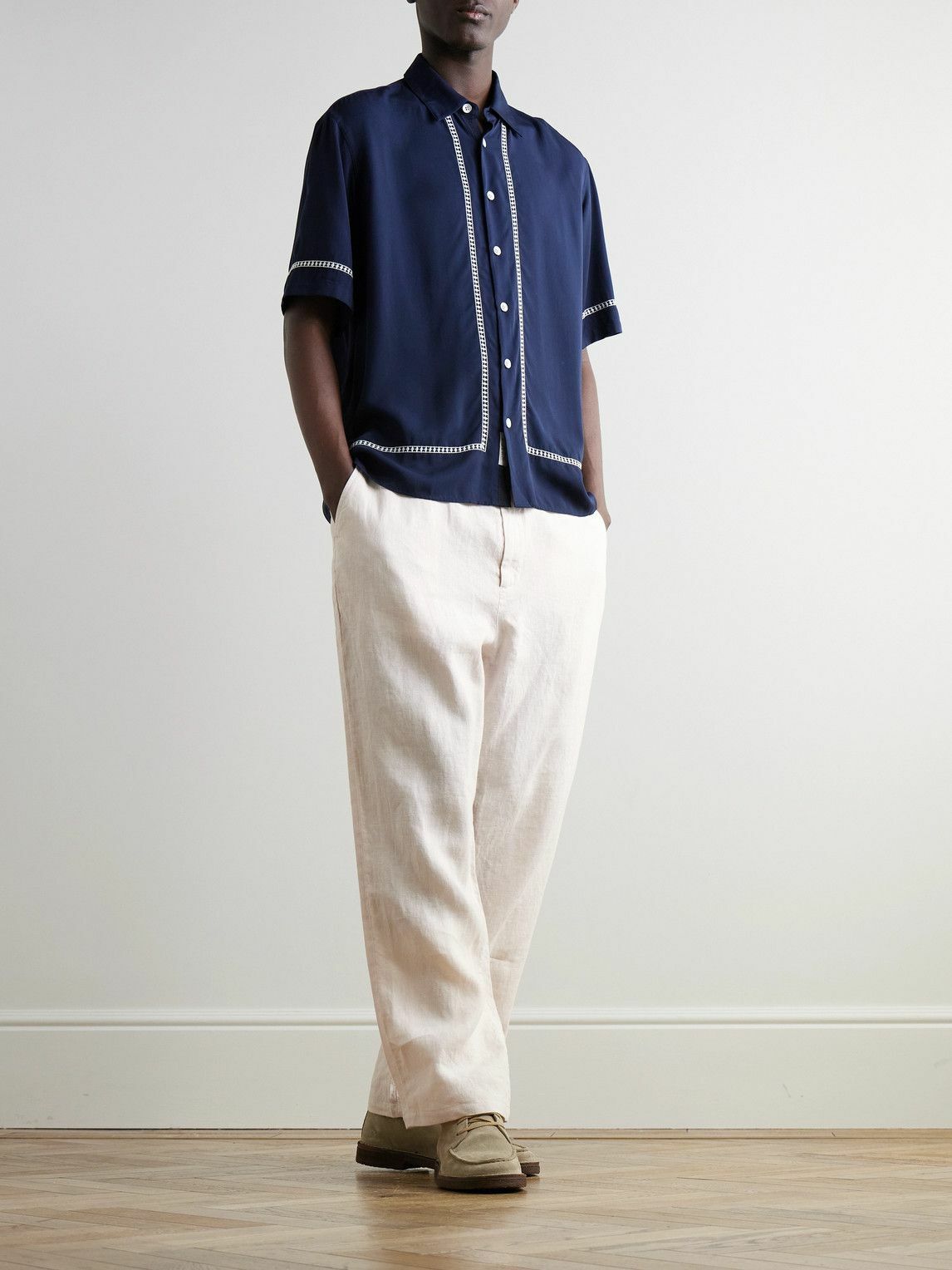 Rag & Bone - Straight-Leg Linen Trousers - Neutrals