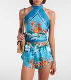 Gucci Floral silk twill shorts