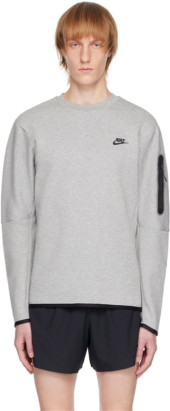 Photo: Nike Gray Sportswear Tech Sweatshirt