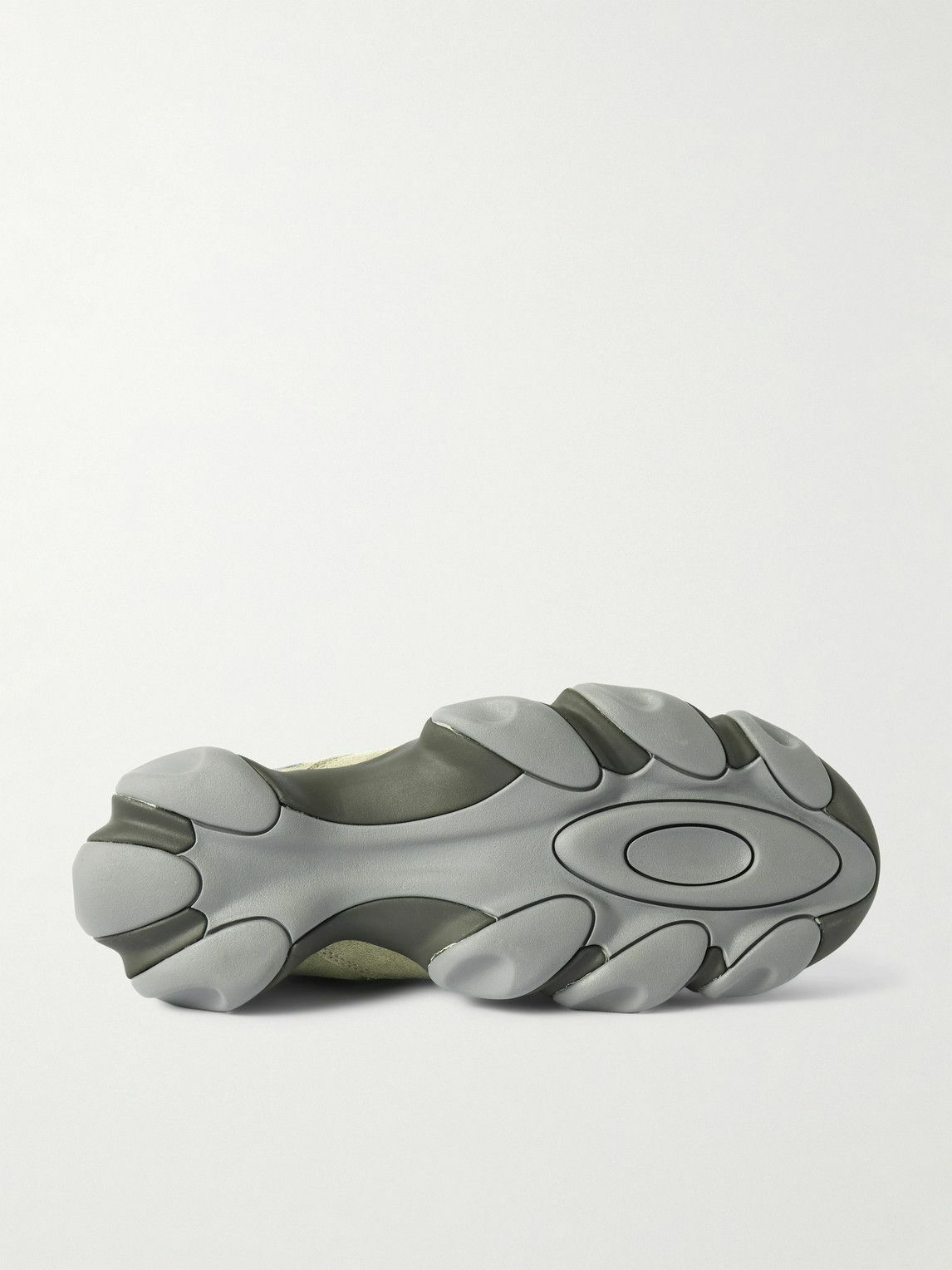 Oakley Factory - Orbital Flesh Mesh-Trimmed Suede Sneakers - Neutrals