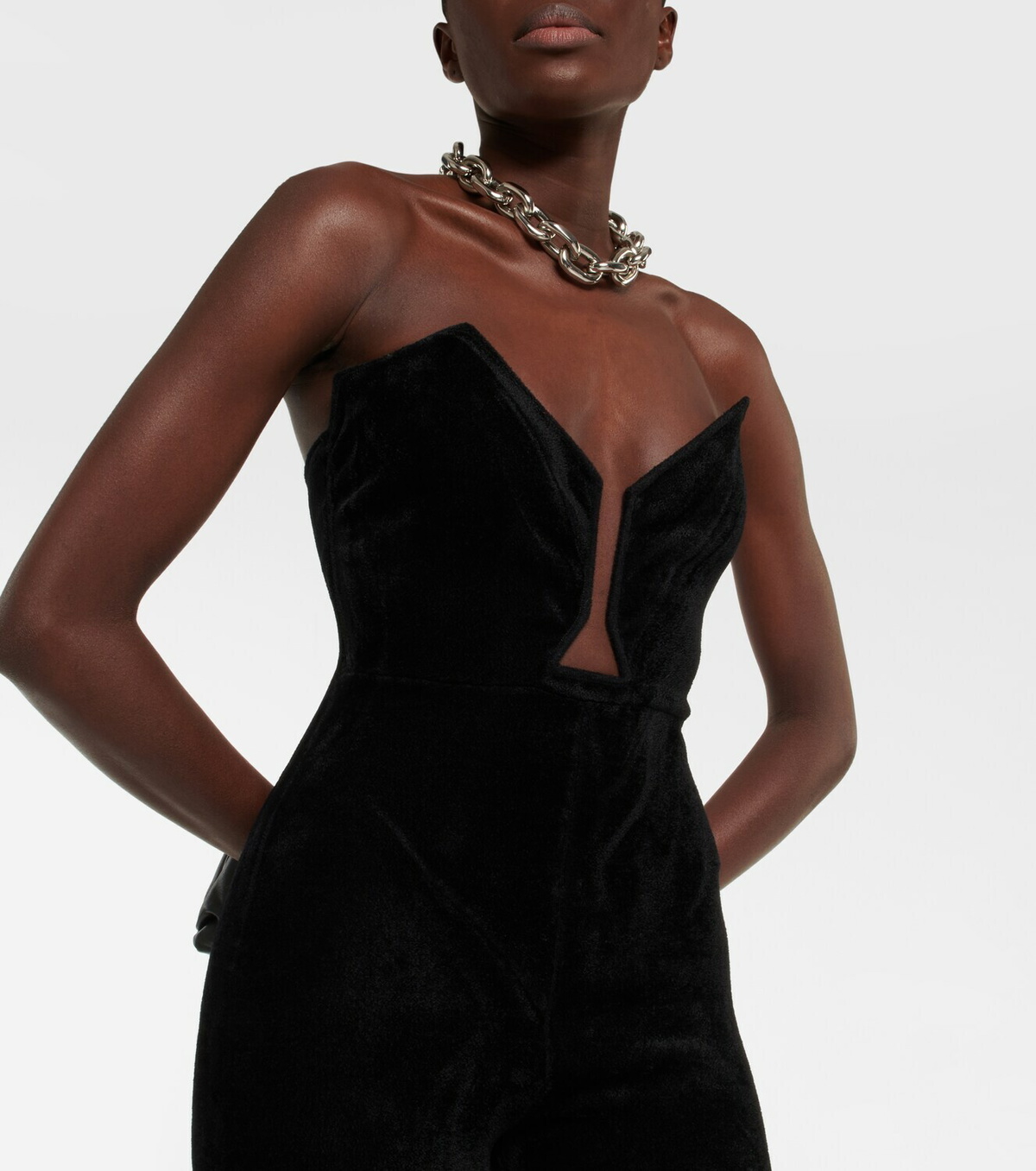Roland Mouret Cutout chenille jumpsuit