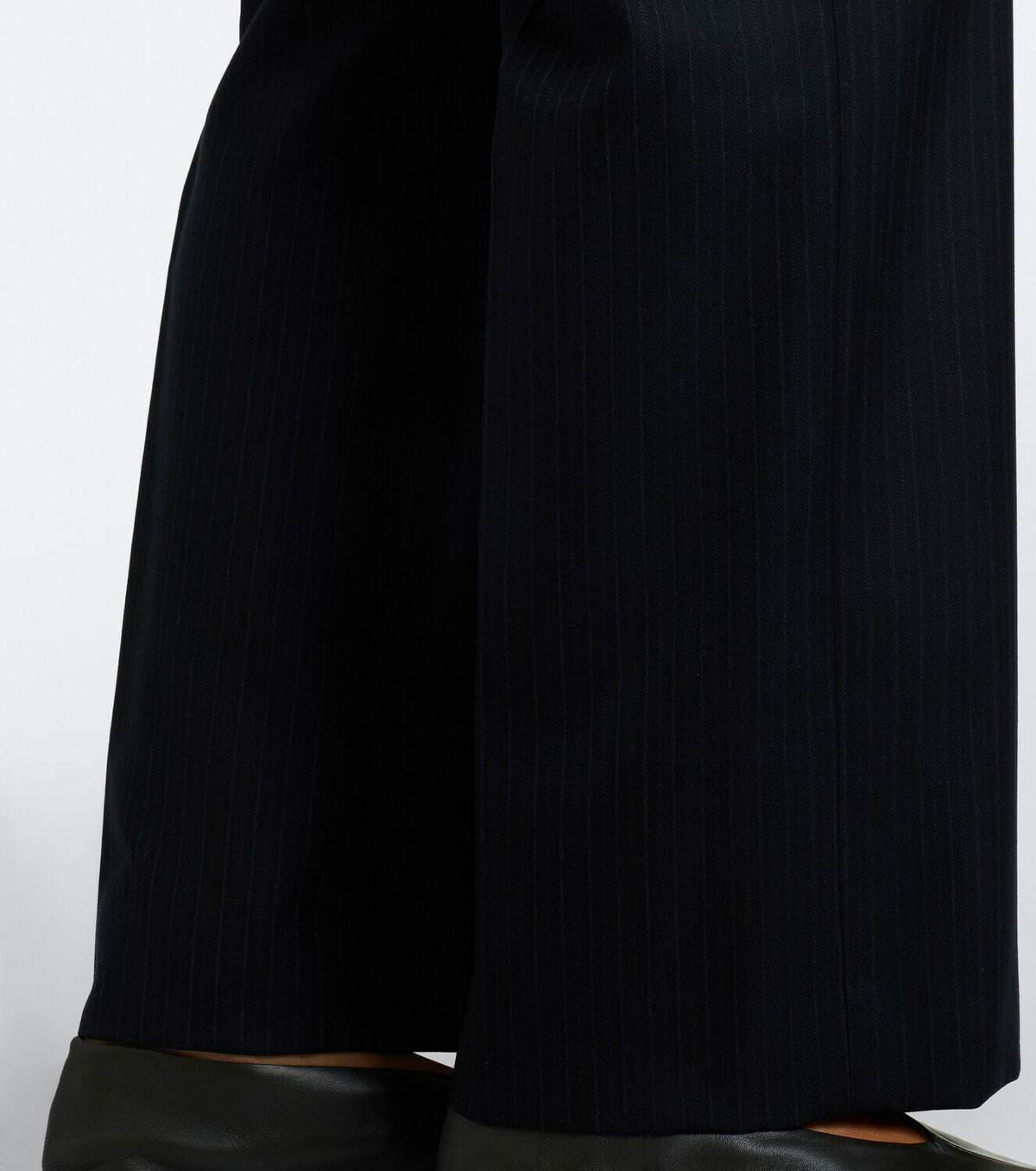 The Row Yda pinstripe wool straight pants