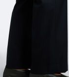The Row Yda pinstripe wool straight pants