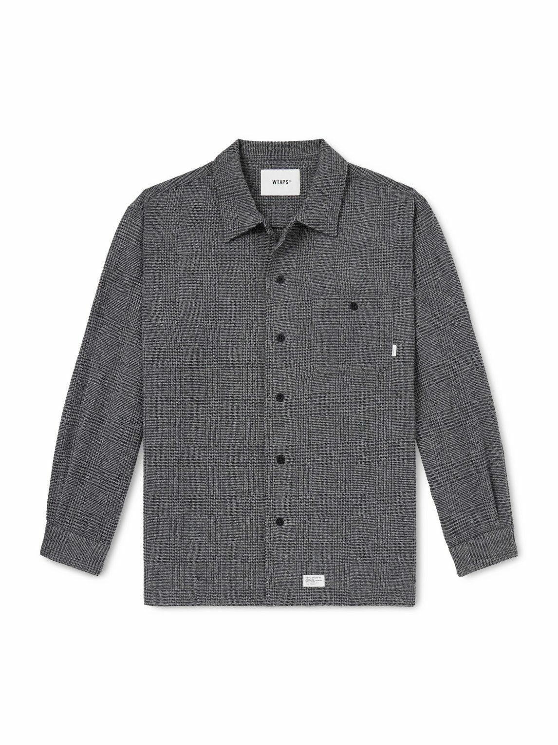 WTAPS - Crumb Houndstooth Flannel Shirt - Gray