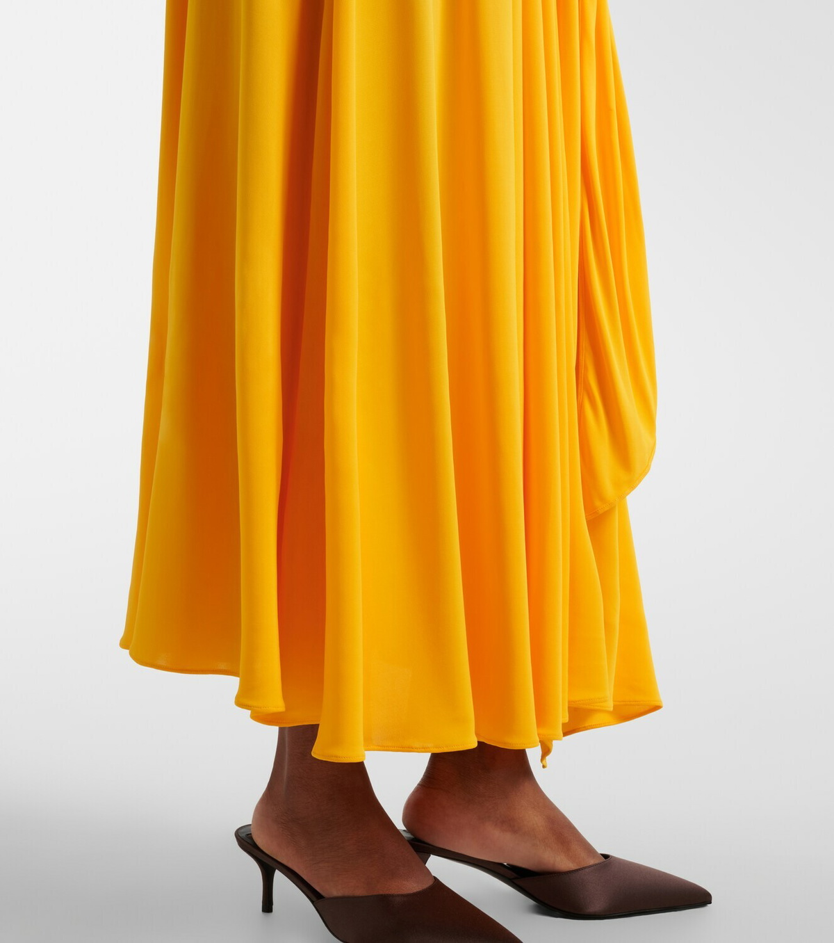 Alaïa Draped halterneck jersey maxi dress