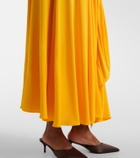 Alaïa Draped halterneck jersey maxi dress