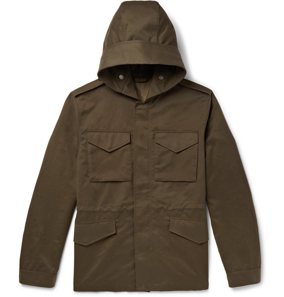 Mr P. - Weather-Resistant Hooded Field Jacket - Men - Army green Mr P.