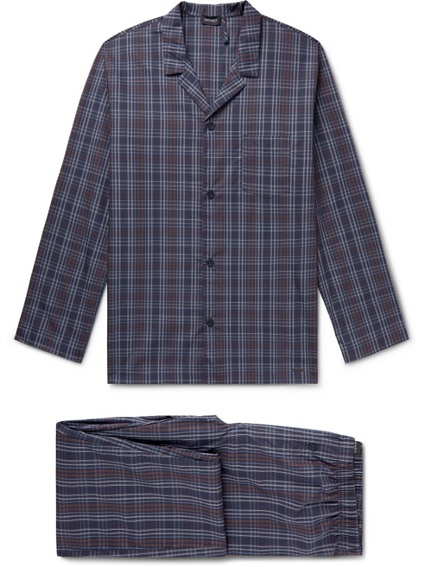 Photo: Hanro - Night & Day Checked Cotton Pyjama Set - Blue