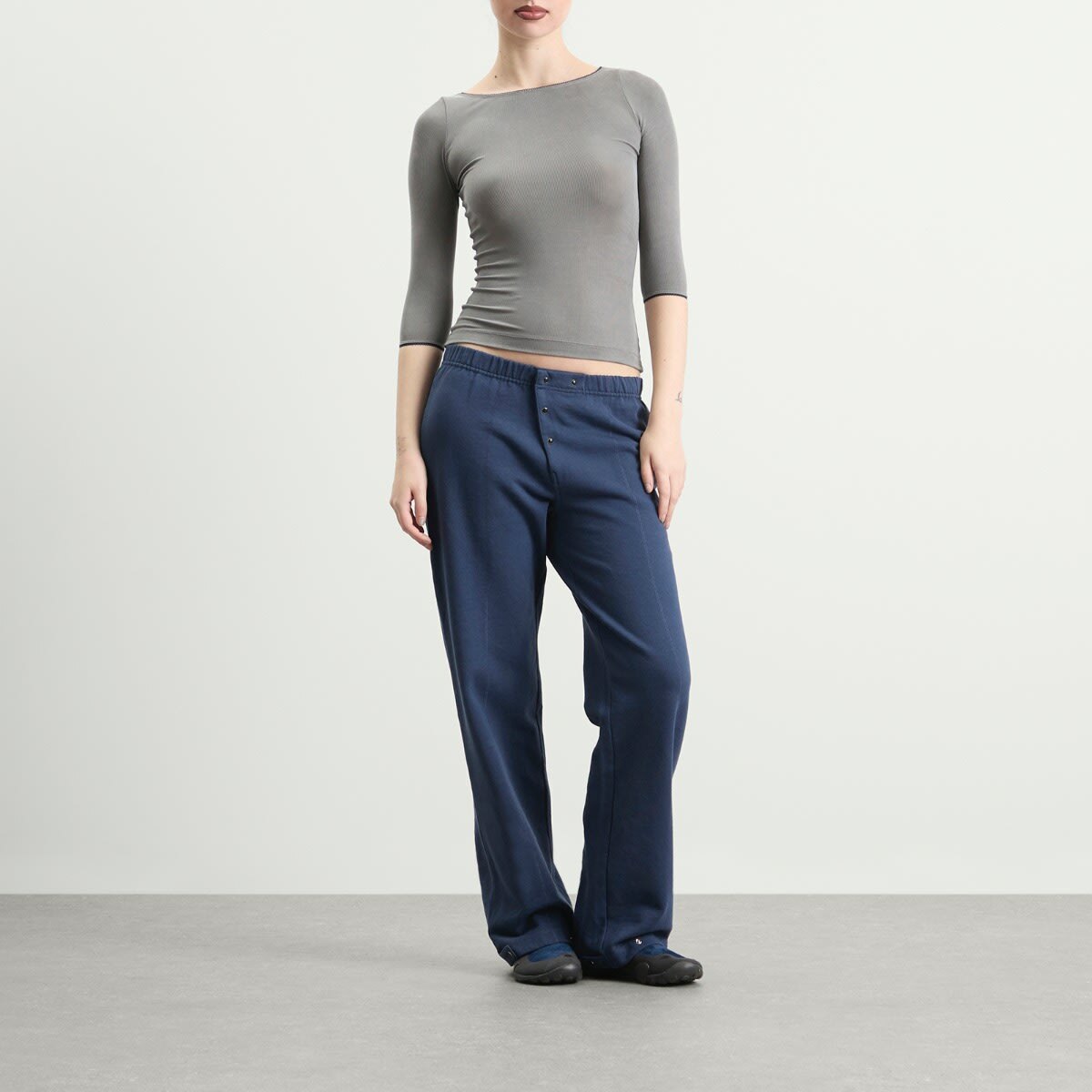 Fruity Booty Women's Second Skins 3/4 Length Top in Slate