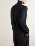 PIACENZA 1733 - Lupetto Cashmere and Linen-Blend Half-Zipped Sweater - Black