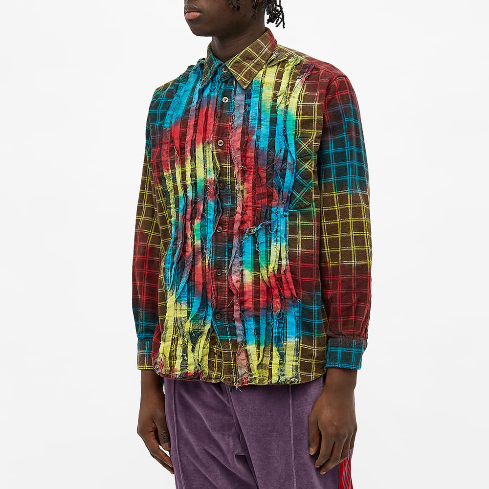 Needles Men's 7 Cuts Tie Dye Flannel Shirt in Assorted Needles