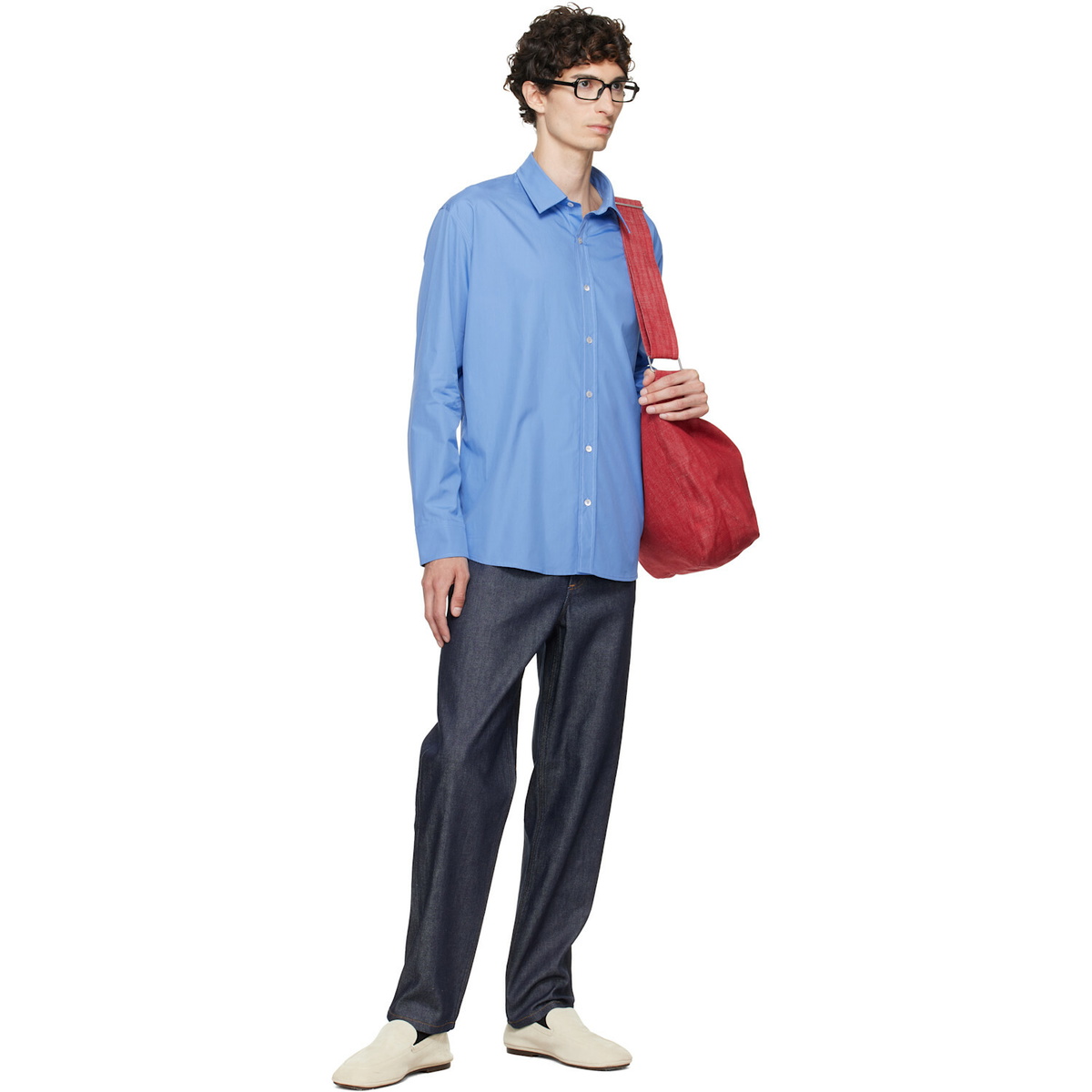 A.P.C. Blue Organic Cotton Shirt