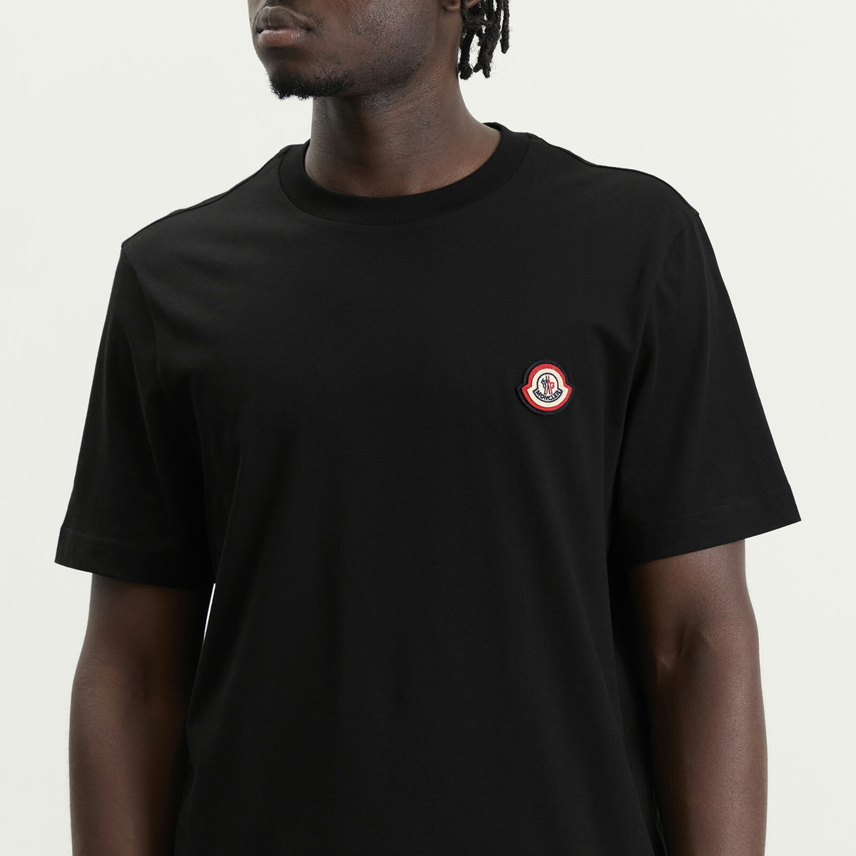 Moncler Men's Cotton Logo T-Shirt in Black