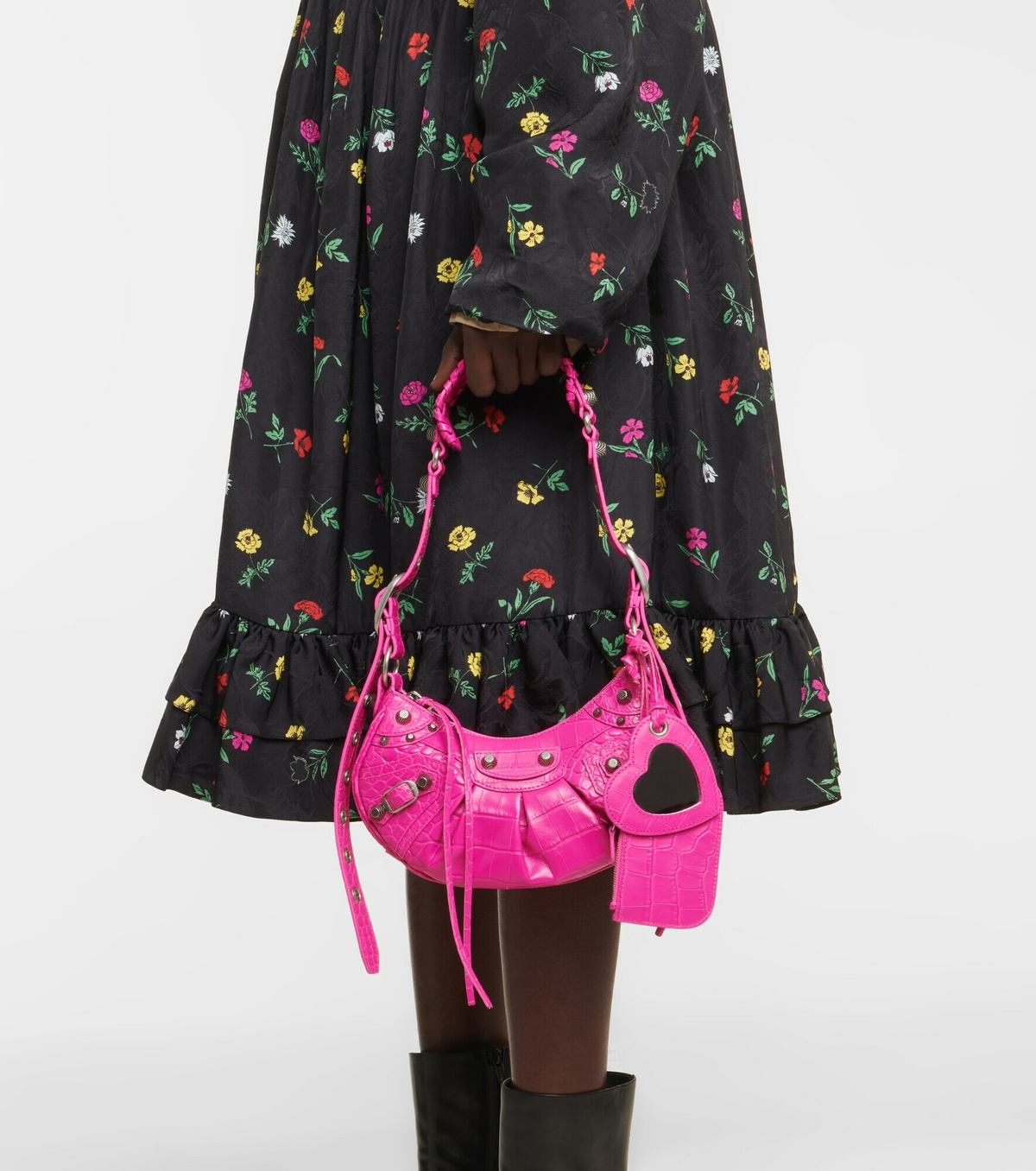 【関税&送料込】Balenciaga Fuchsia Leather Small Le Cagole S 関税&送料込】Balenciaga Fuchsia Leather Small Le Cagole S