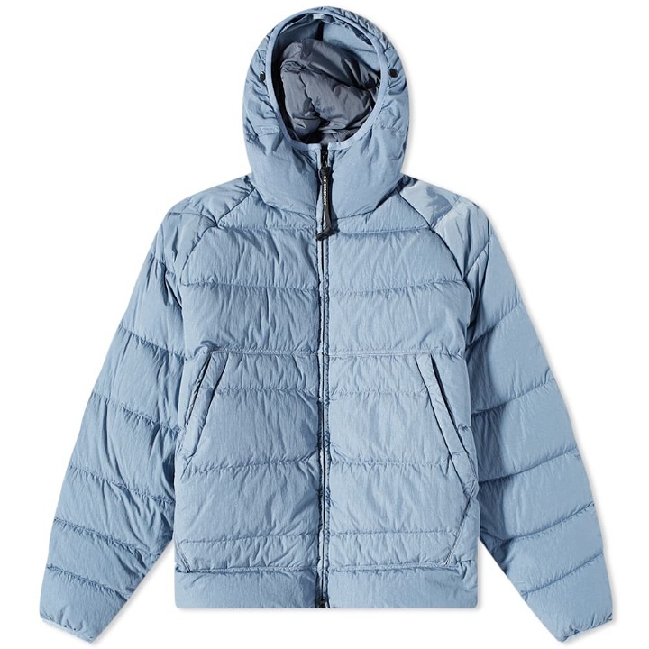 Photo: C.P. Company Men's Chrome-R Hooded Garment Dyed Down Jacket in Infinity
