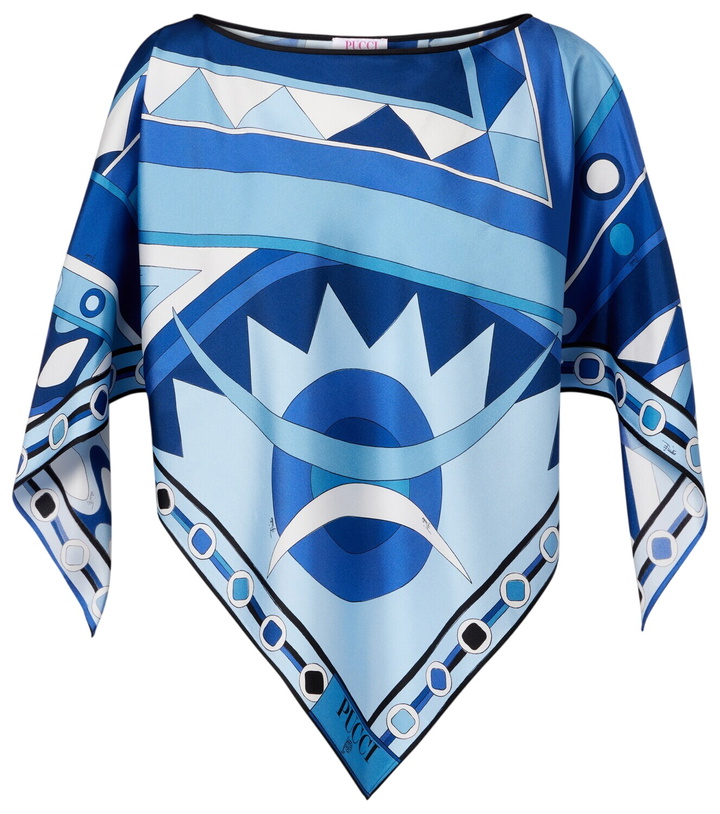 Photo: Pucci Printed silk satin top