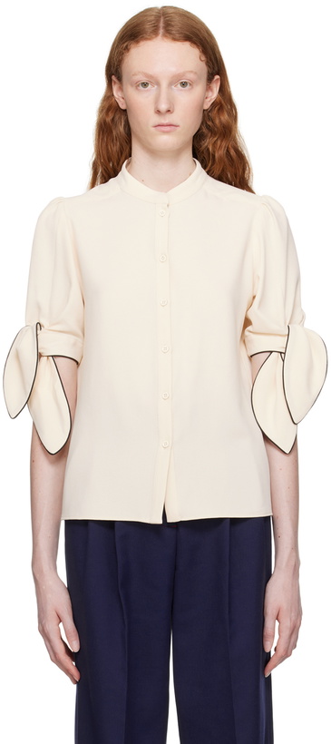 Photo: See by Chloé Beige Bow-Tie Blouse