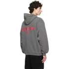 Represent Gray Printed 'Owners Club' Hoodie