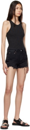 AGOLDE Black Parker Shorts