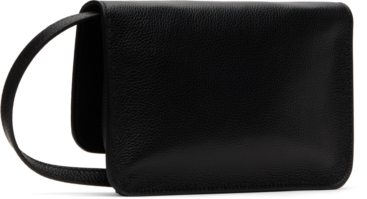 Marni Black Marni Mending Embroidery Leather Shoulder Bag