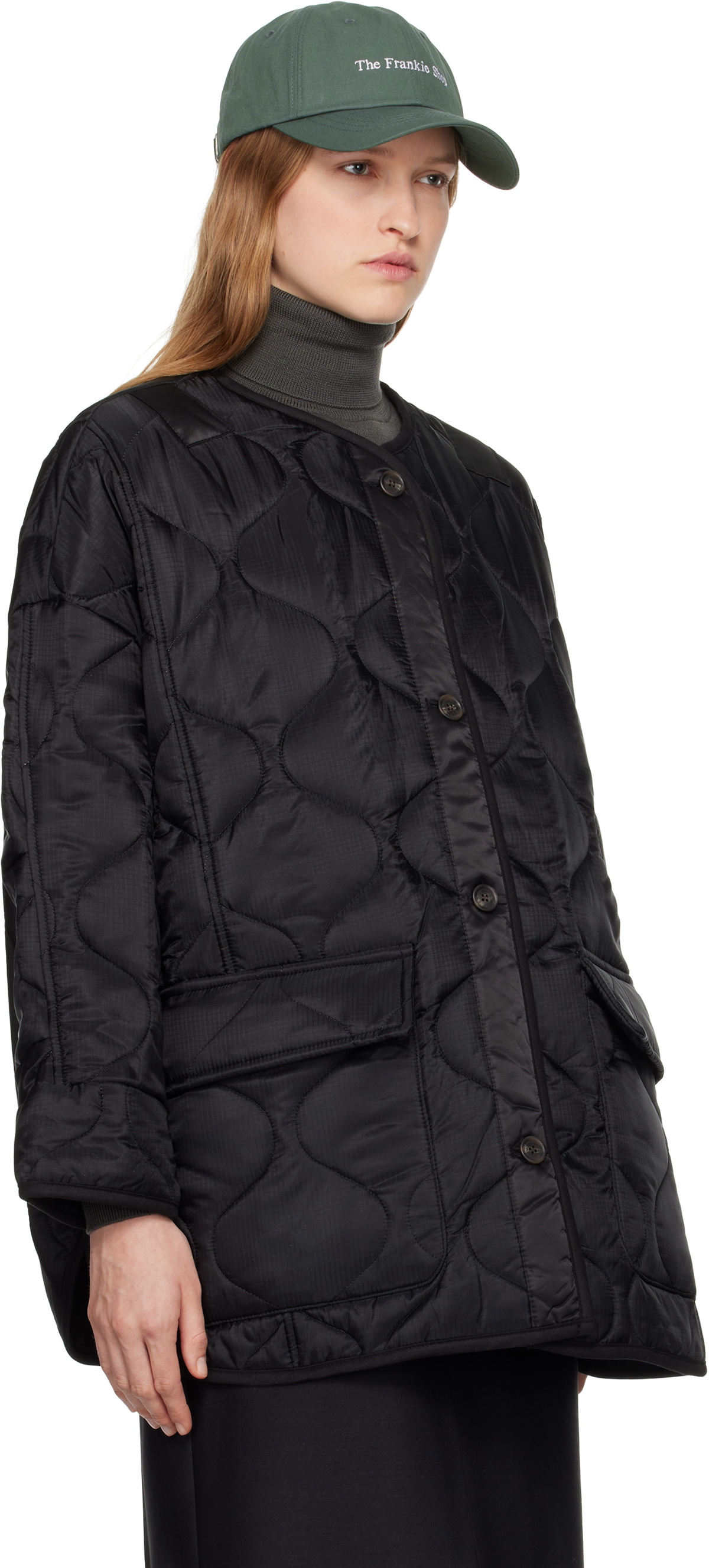 The Frankie Shop Teddy キルティング ジャケット Teddy Quilted Jacket - Moss Green – The Frankie Shop