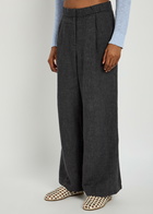 Eileen Fisher Wide-leg Linen Trousers Charcoal