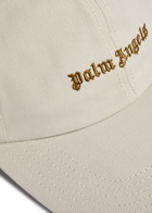 Palm Angels Logo-embroidered Cotton cap - Beige - One Size