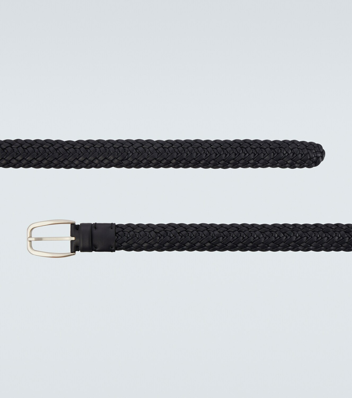 Zegna Braided leather belt