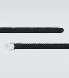 Zegna Braided leather belt
