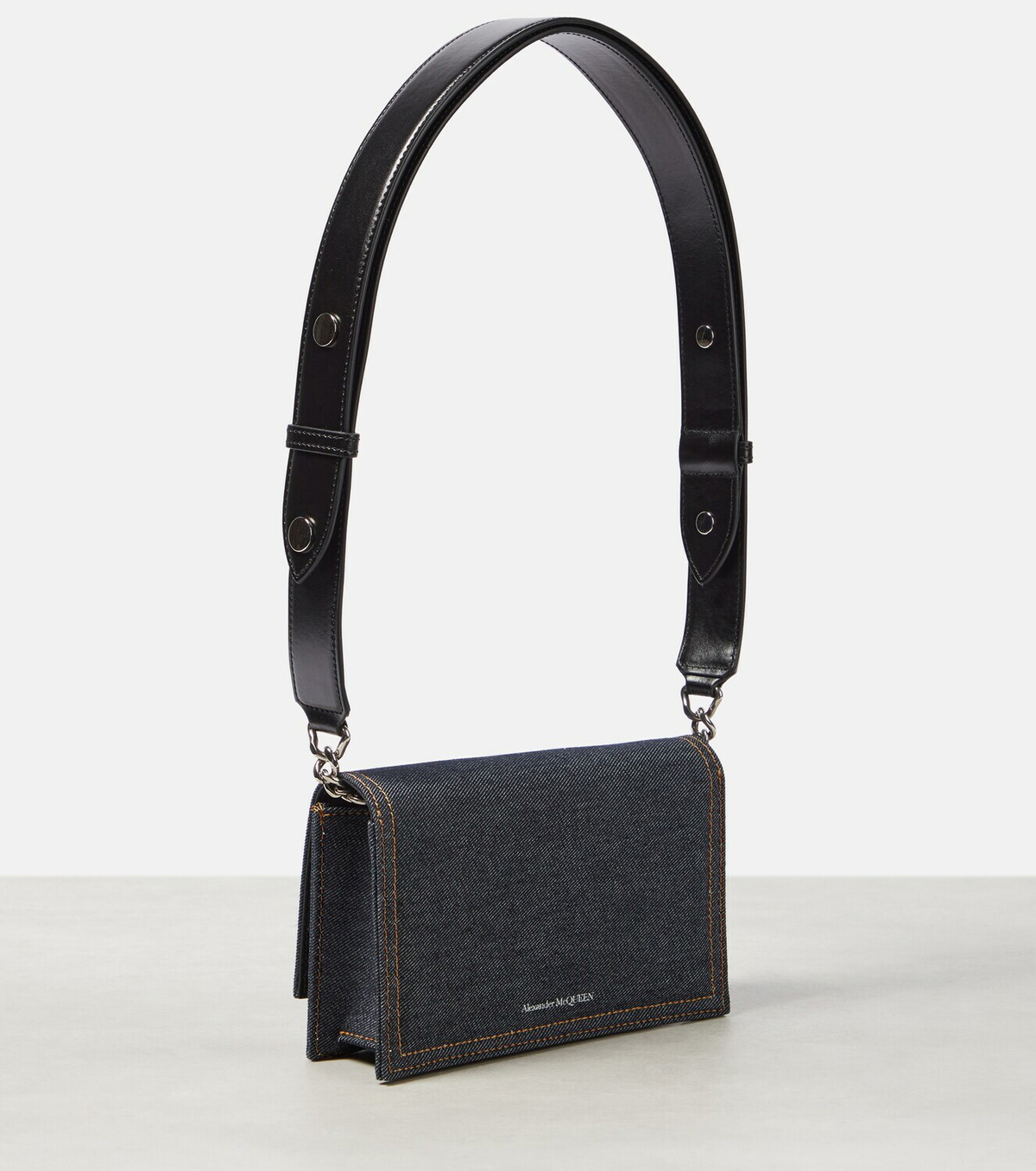 Alexander McQueen Skull Small denim shoulder bag Alexander