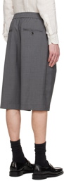 Barena Gray Drawstring Shorts