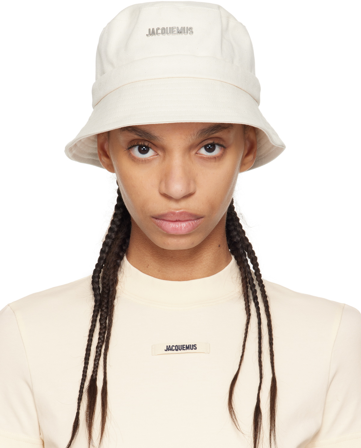 JACQUEMUS: Off-White Les Classiques 'The Gadjo' Bucket Hat | SSENSE