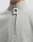 JW Anderson HALF ZIP SWEATSHIRT Grey Mens Half-Zips/Sweatshirt