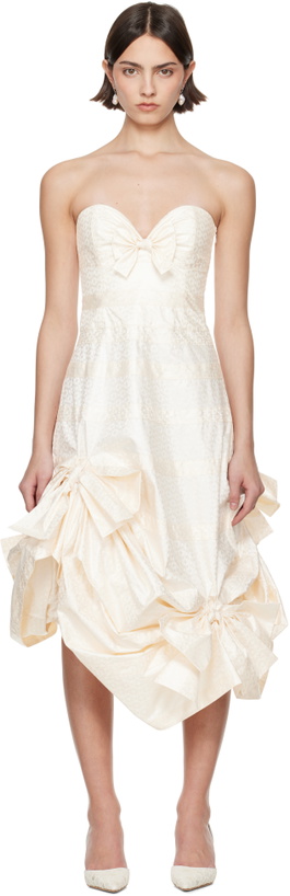 Photo: SUPER YAYA SSENSE Exclusive Bridal Capsule Beatrice Strapless Midi Dress